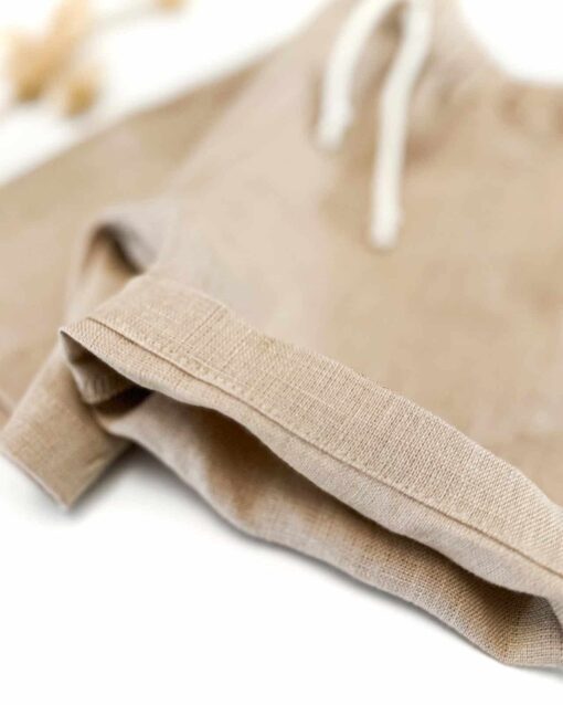 Leinen Bermuda Chino Shorts für Mädchen und Jungen - knielang